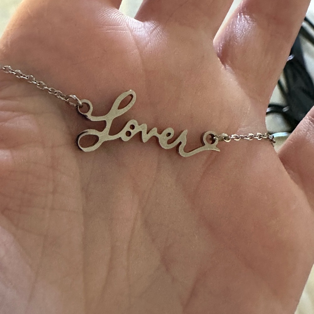 Taylor Swift Silver 'Lover' Necklace